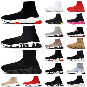 Clásicos Speed Trainer Designer Calcetín Zapatos Calcetines casuales Entrenadores Mujeres para hombre Triple Negro Blanco Punto Todo Rojo Moda para mujer Mocasines para hombre Plataforma OG Zapatillas deportivas