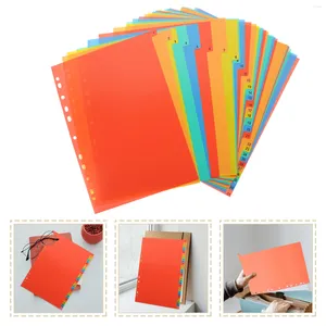 CLASSIFICATIEPAGINA TAB A4 Index Divider Kleurbestanden Mappen School Binder Dividers