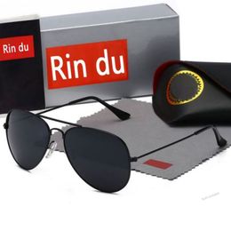 Lunettes de soleil aviateur Classis pour hommes et femmes, lunettes de soleil de styliste, protection UV400, lentille en verre véritable, monture en métal doré, lunettes de conduite avec boîte d'origine