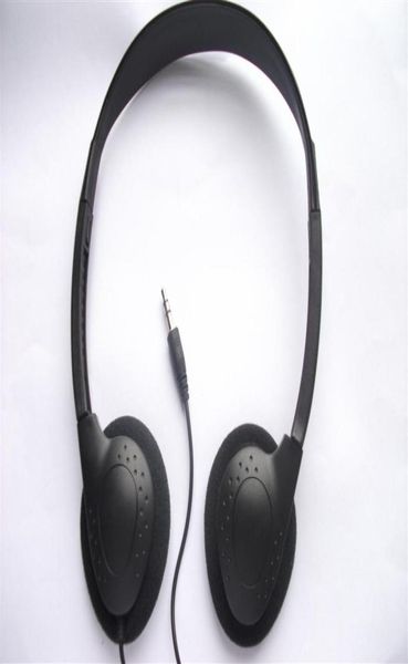 Auriculares para el aula Auriculares auriculares estéreo desechables auriculares de línea aérea para la escuela niños biblioteca hospital 100pcslot3399450