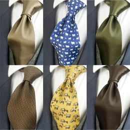 Chic Paisley Floral à carreaux rayures points multicolore hommes cravate cravates 100% soie imprimé costume cadeau pour hommes 240109