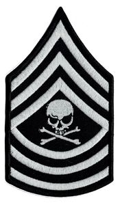 Crâne Classique Fer Brodé Militaire Sur Badge Badge Emblème D'épaule 4.5 