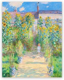 Claude Monet Canvas Wall Art - The Artists Garden at Vtheuil Affiche - Impression d'art - Reproduction de la peinture à l'huile - Pictures de nature Décor mural cool pour chambre à coucher