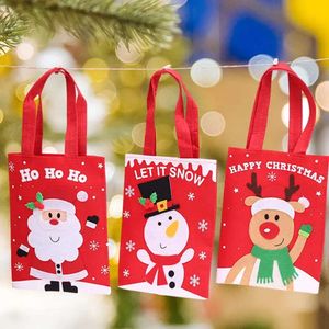 Claus Candy Gift Sac Sacs Santa Cartoon Snowman Elk Gifts Pouche de Noël Arbres de décoration suspendus