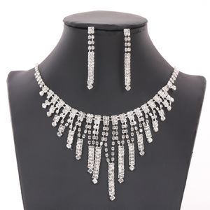 bijoux en chaîne à griffes, robe de mariée de mariée, boucles d'oreilles en diamant, ensembles de chaînes, accessoires de dîner, colliers en gros