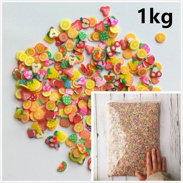 Modelado de masa de arcilla 1KG 100000 Uds decoración fruta arcilla polimérica juguete DIY accesorios para limo decoración gelatina barro mano goma polimérica arcilla niños juguetes 231026