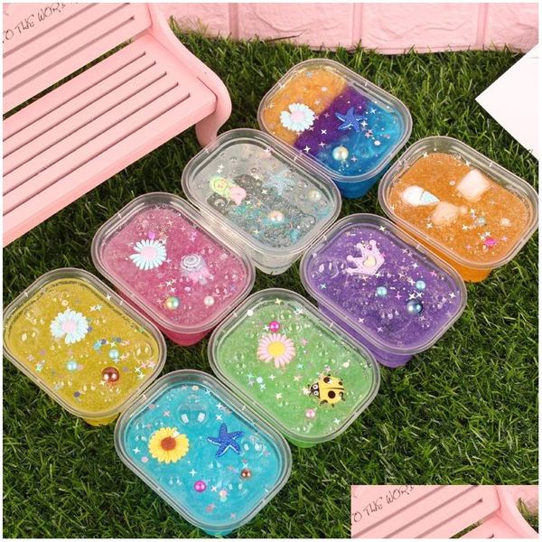 Argile Pâte Modélisation Cristal Slime Jouet Creative Argile Dessin Animé Accessoires Boue Pâte À Modeler Slimes Enfants Mastic Pâte À Modeler Anti 1074 Drop Dhvhp