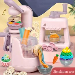 Argile pâte à modeler bricolage coloré argile pâtes Machine enfants semblant jouer jouet Simulation cuisine glace Machine costume modèle pour fille jouets cadeau 231026