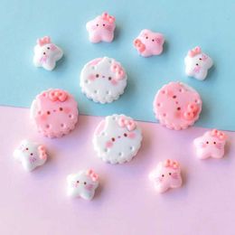 Modèle de pâte à argile kawaii biscuit slime charme plate dos mignon kit de bricolage de résine étoile coréenne 10 morceaux de nuage moelleux de coiffure transparent coiffeur de téléphone accessoires wx5.26