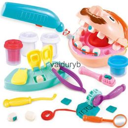 Modelado de masa de arcilla, herramientas de plastilina para niños, juguete para juego de imitación, dentista, control de dientes, conjunto de modelo, molde de arcilla, juguete, juego de rol, juguetes de aprendizaje tempranovaiduryb
