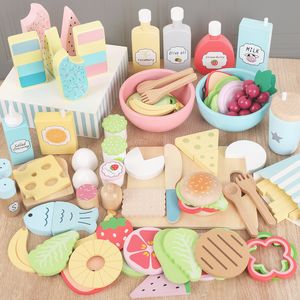 Clay Dough Modeling Wooden Pretend Play Food Kitchen Toys Classic Cutting Cooking Set Kids HousePlay Educational Imitation Game for Girls Boys 230630