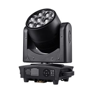 Clay-Parky 7x40W 4in1 RGBW LED Moving Head Zoom Wash Effect Light met Circle Control Artnet SACN Klingnet voor Stage Party Event