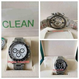 Clean Box 904L 12 5mm Montre Homme CAL 4130 Mouvement Chronographe Travail 40mm Cosmograph panda 116500 116520 étanche Automatique mechan324f