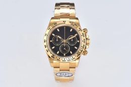 Clean m116508 BT Luxury Watch All Gold Style 4130 Mouvement mécanique Acier 904L Mossan Stone Cut degré Nail 40mm 72 heures de stockage d'énergie cinétique