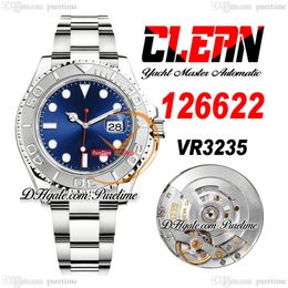Clean CF 126622 VR3235 Montre automatique pour homme Y-M 40 Lunette tournante Cadran bleu 904L OysterSteel Bracelet Super Edition Same Series Card Puretime Reloj Hombre Montre 2023
