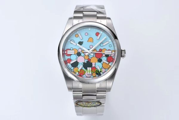 montre clean Factory 124300 Mouvement mécanique cal.3230 41 mm Cadran ballon Bracelet en acier 904L Verre saphir Suisse bleu glace lumineux étanche