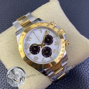 Relojes de cosmógrafo de fábrica limpia Daytna azul árabe dial de 40 mm reloj de oro amarillo tacimétrico bisel pulsera de ostras diamantes de marcación negra damantes superclone 4130