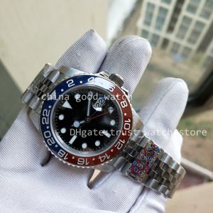 Clean Factory Heren Super Horloge 904L Staal 2 Stijlen Band Armband Horloges Cal.3285 Automatisch uurwerk Datum Rood Blauw Keramische Bezel Horloges Duiken Super Lichtgevend