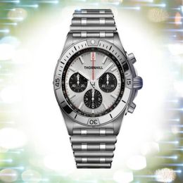 Relojes de acero inoxidable de fábrica limpia Movimiento de cronógrafo de cuarzo de 42 mm Hombres Lumious Business Suiza Logotipo personalizado Lujo Upg320s