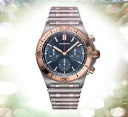 Schone fabriek roestvrijstalen horloges 42 mm quartz chronograaf uurwerk Heren Lumious jaarlijkse explosies highend Aangepast logo Luxe upgrade horloges Klok