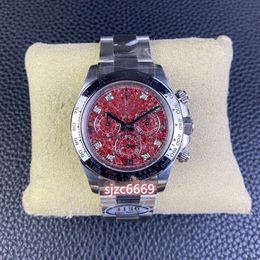 Clean Factory Watch heeft een diameter van 40 mm en beschikt over een 4130 beweging Mosan Diamond Mica -wijzerplaat met saffier kristalglasspiegel