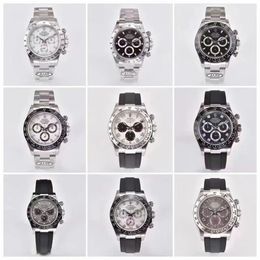 Clean Montre de Luxes Luxury Watch Men Watches 40mm 4130 Chronograph Mouvement mécanique 904L Case en acier montre les meilleures relojes