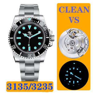 Clean Vs Luxe horloge Sport Smurf Horloges 3135 3235 Automatisch mechanisch 904L roestvrijstalen horloge Heren Onderzeeër Designer Duiken smaragdgroen Keramiek bezel