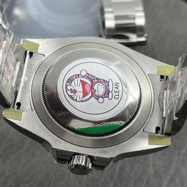 Clean Watch Relojes para hombre 3186 O 3285 Dos movimientos 40 mm Cerámica roja y azul con la boca Batman zurdo B23243