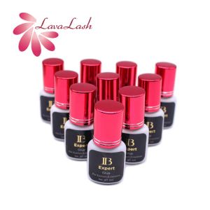 Limpiadores 10 botellas Original Corea Ib Ibeauty Expert Pegamento Negro Lash Lift Duración Largo tiempo Vino Rojo Tapa 5 ml para extensiones de pestañas