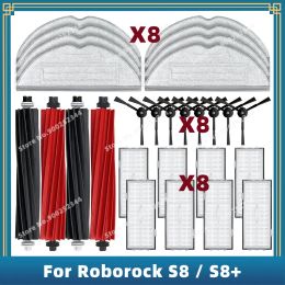 Limpiadores Compatibles para Roborock S8 / S8 Plus Reemplazo Rodillo de repuesto Rodillo Cepillo principal Hepa Filtro Mop Accesorios de bolsas de polvo