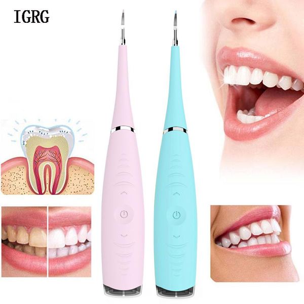 Nettoyeurs IGRG Ultrasonic Denting Whitening Nettaire Dispositif Rechargeable Dental Flosser Imperproof Electric Electric Electric Tooth Clailer Calculus Remover