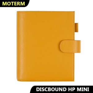 Cleaners Moterm Discbound Series New HP Mini Cover Genuine Pebbled Pebbled Cow Showbook Disc Disc Organizer Revista Agenda