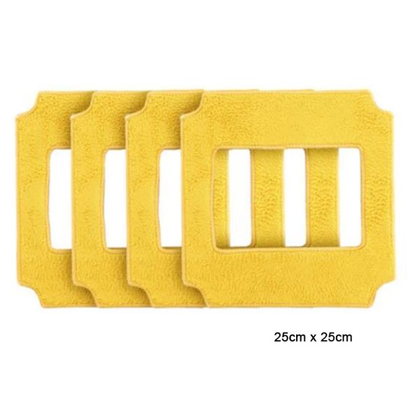 Nettoyeurs Tissu de nettoyage d'origine 4pcs Mops jaunes de nettoyant de fenêtre de robot Win660 / RL880 / RL1180 / RL2988 / RL3325 / RL3368 // QHC004 Wiper Mop