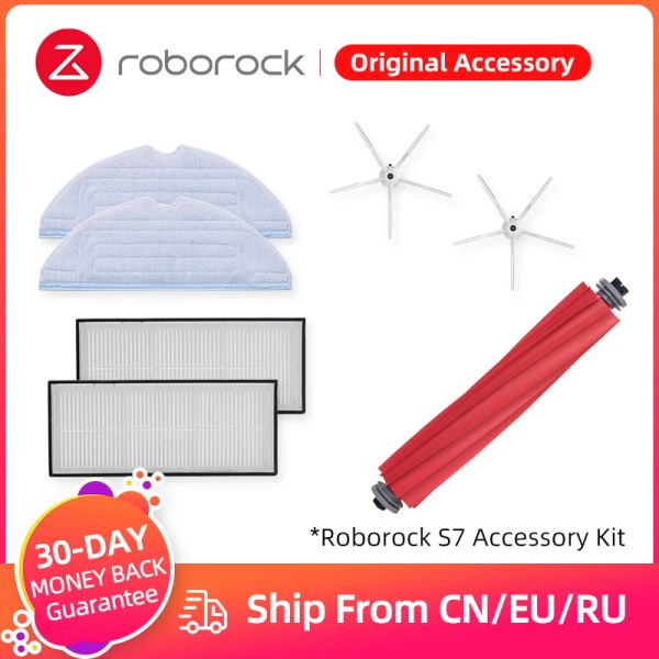 Cleaners Accesorios originales de Roborock S7, filtros Roborock S7 Hepa, cepillo principal, ropa de limpieza, pinceles laterales