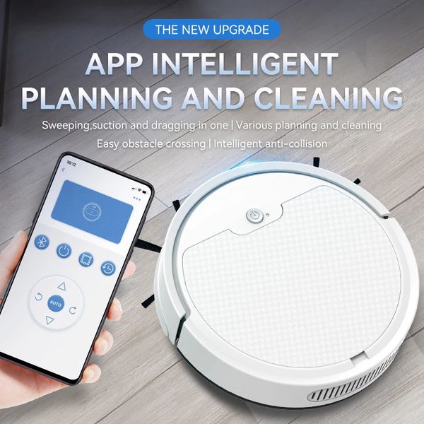 Nettoyeurs Vacuum 2023 Application ménage multifonctionnelle Remote Contol Super Smart Smart Sweeping Intelligent Home Cleaner 231116