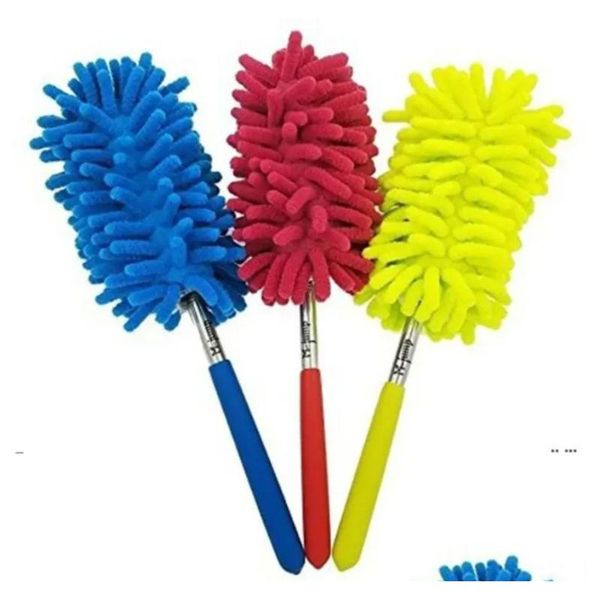 Brosses de nettoyage 10 couleurs évolutives en microfibre télescopique Dusters Chenille nettoyage poussière bureau ménage dépoussiérage brosse voitures outil Drop Dh5Ja