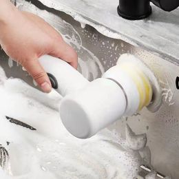 Reinigingsborstels 5in1 Elektrische Borstel Badkamer Wassen Keuken Tool USB Handheld Badkuipreiniger Sink 230531