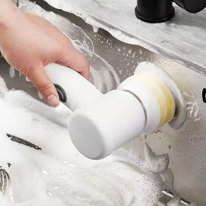 Cleaning Brushes 5in1 Electric Brush Bathroom Wash Kitchen Tool USB Handheld Bathtub Cleaner Sink 230531