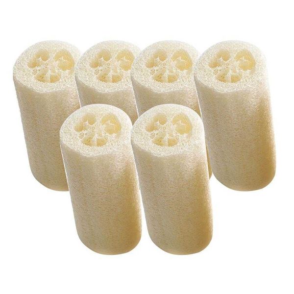 Cepillos de limpieza 6 Unids Loofah Natural Luffa Loofa Baño Cuerpo Ducha Esponja Cocina Limpiador Scrubber Scrub Pad G230523