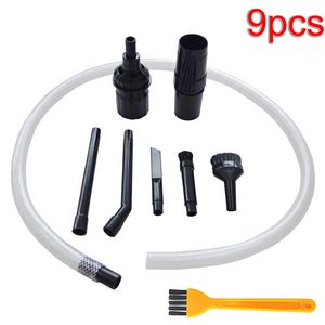 Cepillos de limpieza 9 Unids / set Micro Aspiradora Cepillo Limpiador de polvo Piezas de tubo de succión Teclado Sofá Removedor de suciedad Herramientas de limpieza de grietas 230617