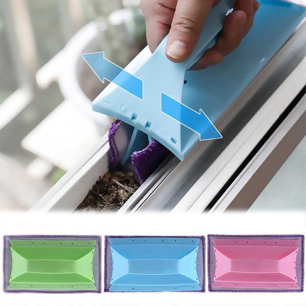 Cepillos de limpieza Limpiador de ventana ajustable Paño Cepillo de limpieza de ranuras Magic Quick Corner Gap Toalla de limpieza Desmontable Door Window Cleaner Large G230523