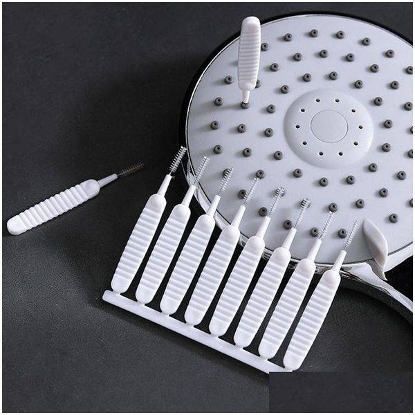 Brosses de nettoyage Salle de bains Micro Mini Nylon Brosse Pommeau de douche Anti-colmatage Clavier d'ordinateur Nettoyant Trou de téléphone Outil de poussière Drop Deliv Ot53W