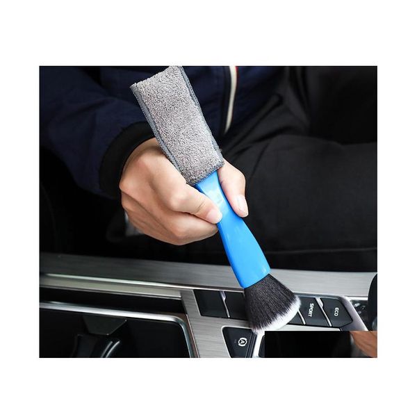 Brosses de nettoyage Climatisation de voiture Brosse d'échappement Grille en microfibre Rideau de détail Brosses de dépoussiérage Nettoyages Outil Inventaire Dr Dhdox