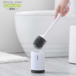 Brosses de nettoyage ECOCO brosse de toilette outil de nettoyage brosse accessoires de salle de bain vidange rapide brosse de nettoyage murale ou au sol L240304