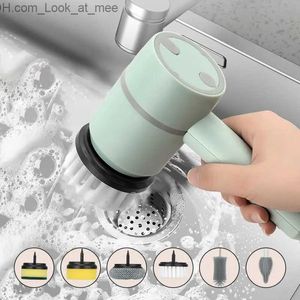 Cleaning Brushes Electric Spin Scrubber Power Scrubber Cordless Cleaning Brush Shower Scrubber for Bathroom Floor Car Wheel Tub Tile 3 or 6 Heads Q231220