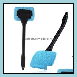 Brosses de nettoyage Outils ménagers Housekee Organisation Maison Jardin Fenêtre en microfibre Voiture Brosse de lavage à long manche Entretien de la poussière Brillance du pare-brise