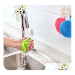 Cepillos de limpieza Magic Sile Dish Bowl Estropajo Pot Pan Wash Cleaner Cocina Drop Delivery Home Garden Housekee Organización House Dh02W