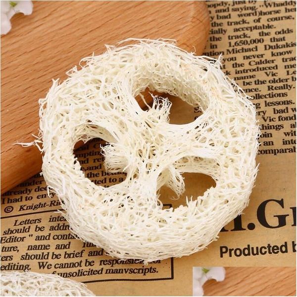 Brosses de nettoyage Naturel Luffa Tranches À La Main Bricolage Outils De Savon Nettoyant Éponge Épurateur Facial Titulaire Drop Delivery Accueil Jardin Maison Dha3D