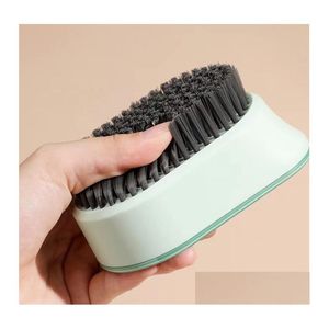 Cepillos de limpieza Cepillos de limpieza portátiles para el hogar Plástico Mtifuncional Lavandería de pelo suave Fregado Contraste de color Ropa Zapato C Dhare