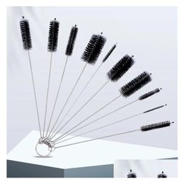 Brosses De Nettoyage Sublimation 10 Pcs Nylon Tube St Set Pour Boire Sts Lunettes Claviers Bijoux Nettoyer Outils Drop Delivery Accueil Garde Dhg2M